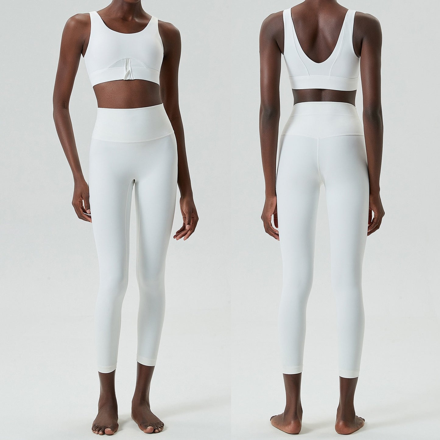 Cross-border zippered yoga clothing set for women, elastic large size running sports fitness clothing two-piece set Lycra quick-