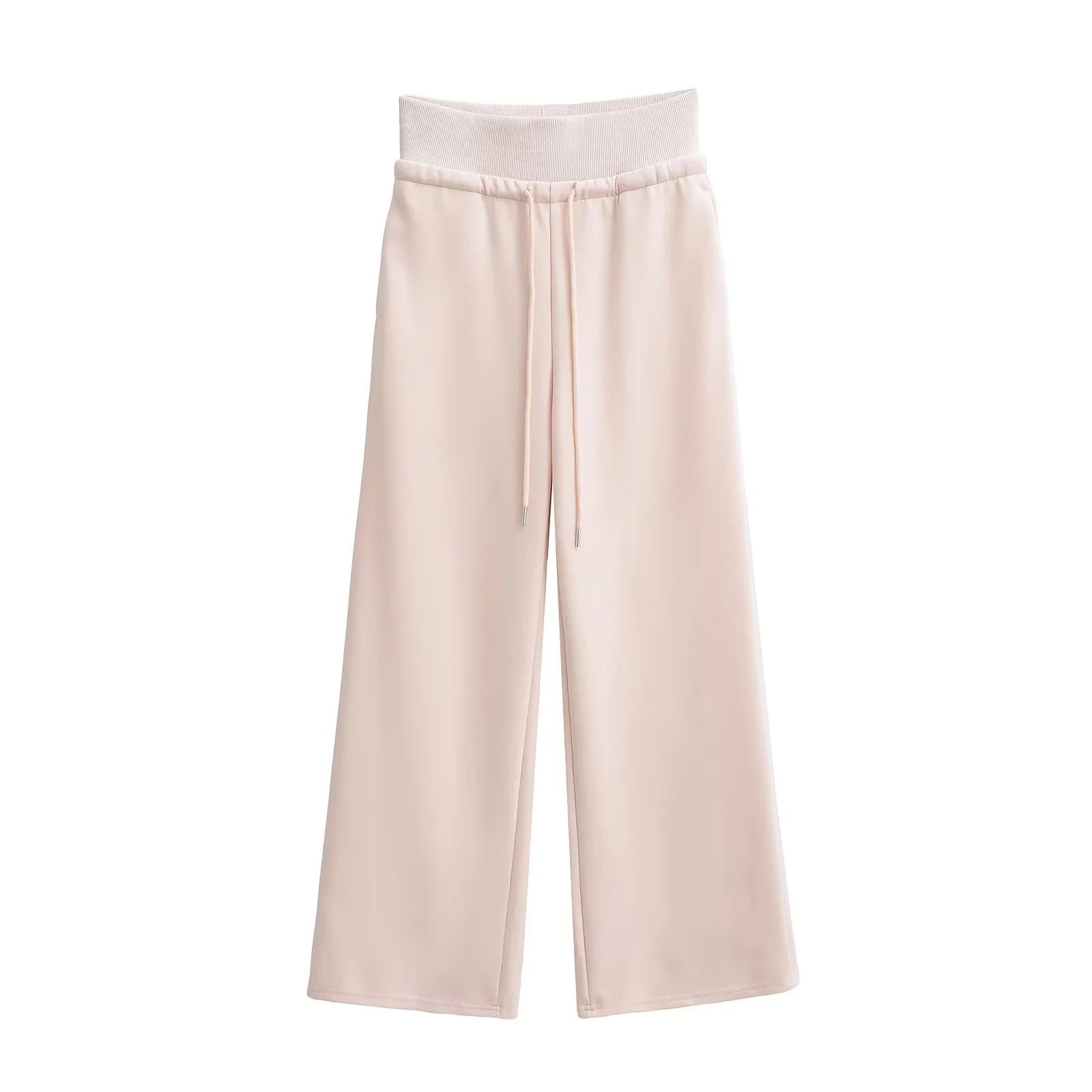 High-Waist Spliced Loose-Fit Street Pants