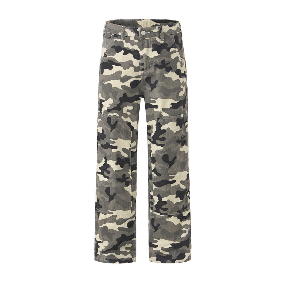 Vintage Men’s Camo Straight-Leg Cargo Pant