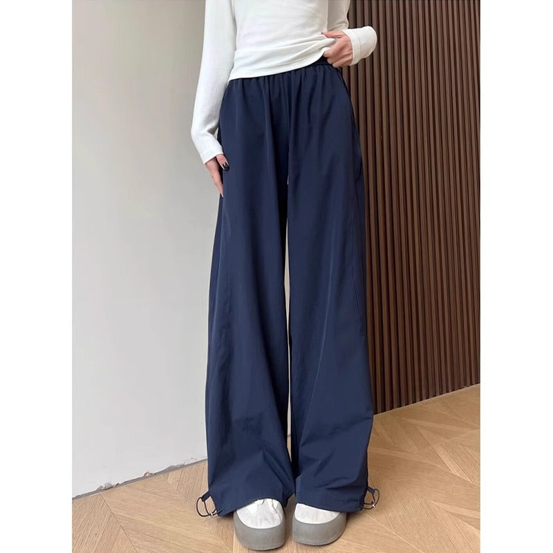 Casual Cargo Pants - High Waist -  Wide Leg Pants