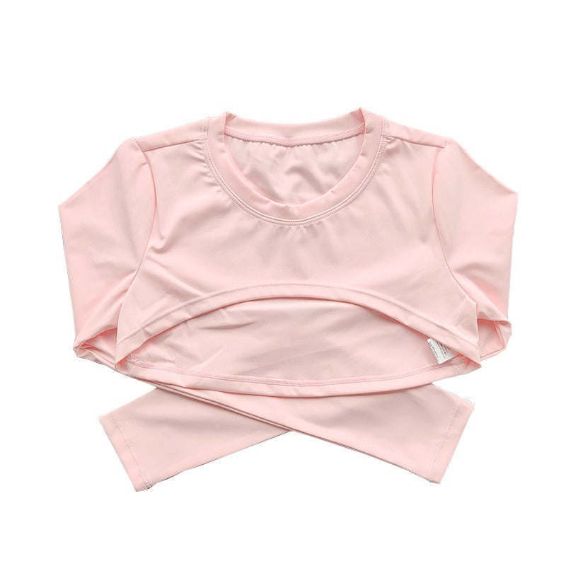 Ins Fashion Sports Long Sleeve Yoga Top Set Combination Sexy Yoga Vest Two Pieces of Fitness Clothes