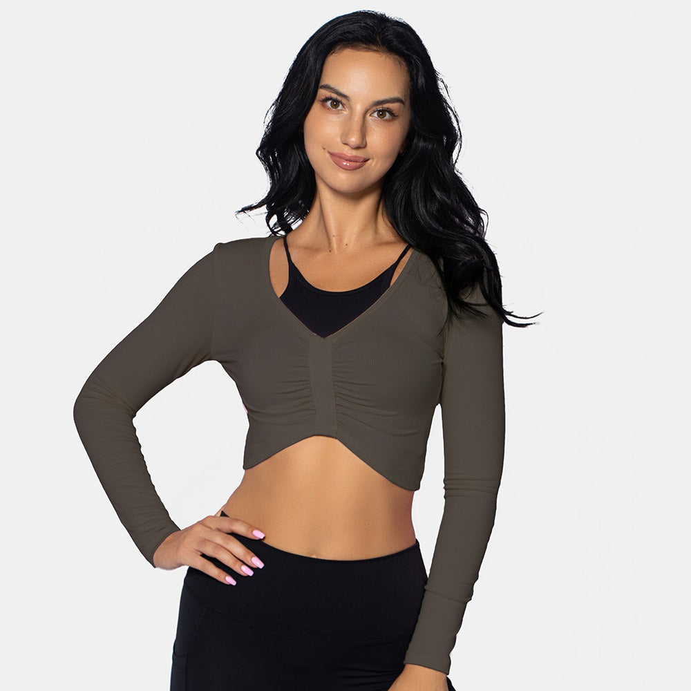 Sports Top Long Sleeve Sports Top Short Fashion Top Women's Wear