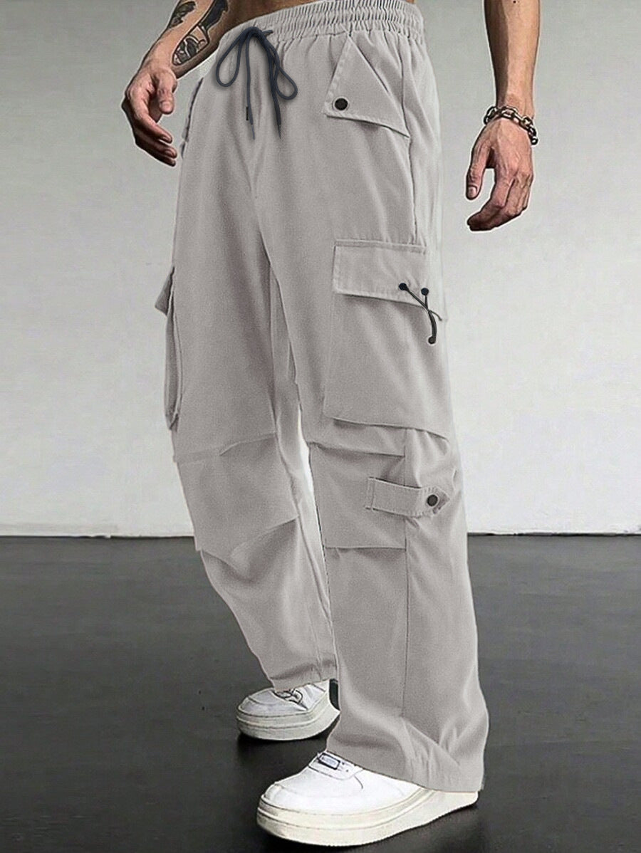 Straight-Cut Cargo Pants – Durable Wrinkle-Resistant Relax Fit