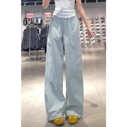 Casual Cargo Pants - High Waist -  Wide Leg Pants