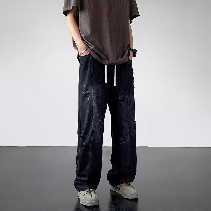 Premium Washed Denim Pants | Relaxed Street Fit