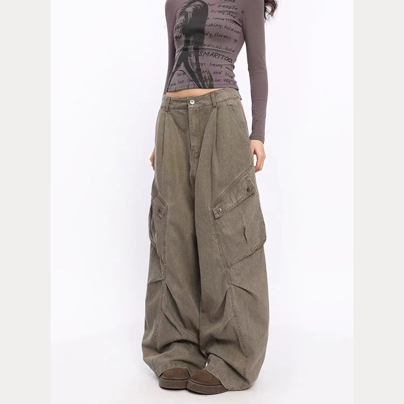 Cargo Jeans  - Vintage  - Wide Leg Long Pants