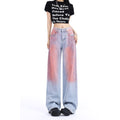 Colorful Gradient -  Denim Pants -  Loose Wide-Leg