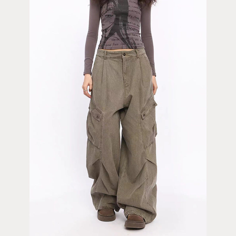 Cargo Jeans  - Vintage  - Wide Leg Long Pants