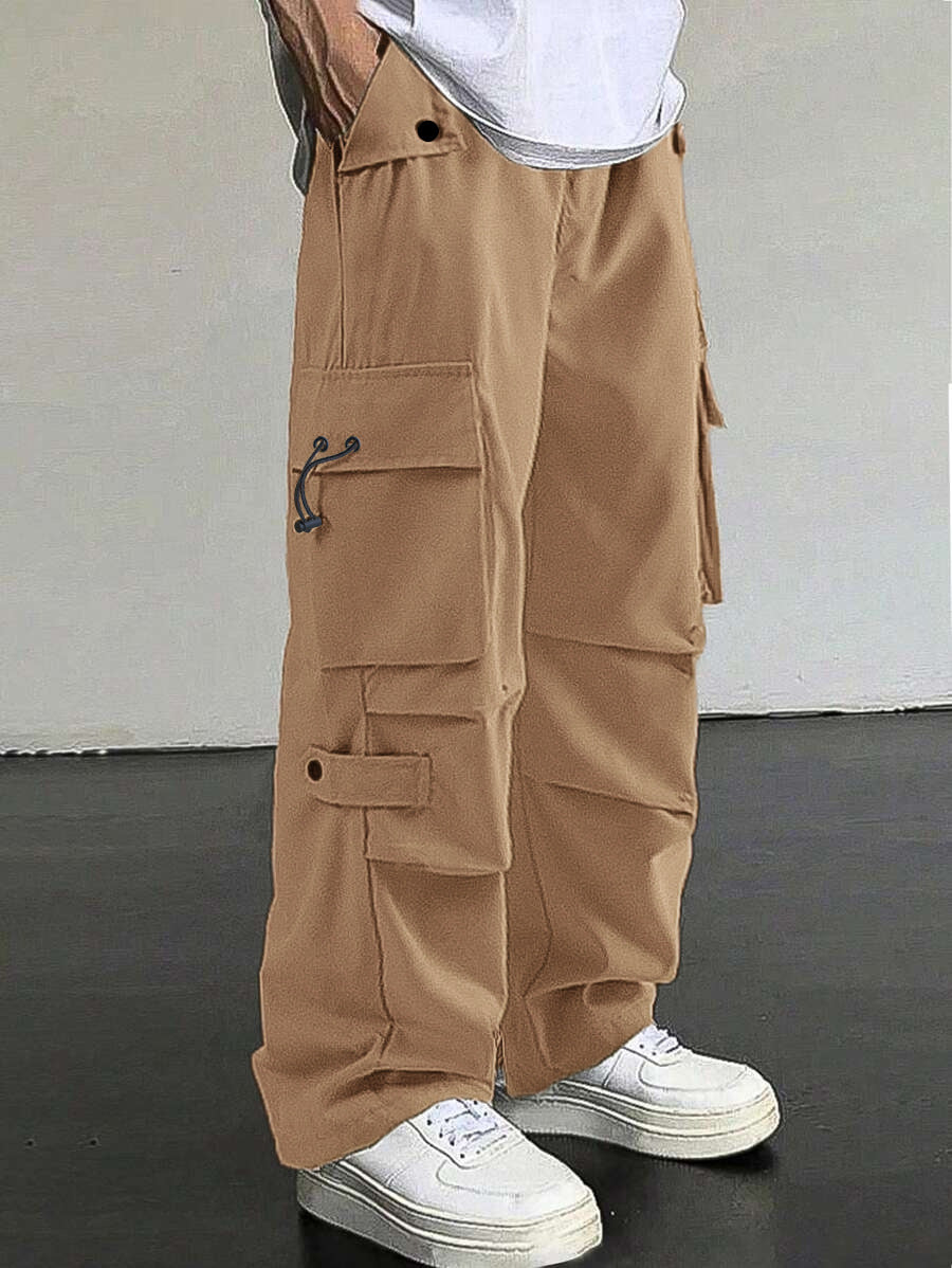 Straight-Cut Cargo Pants – Durable Wrinkle-Resistant Relax Fit
