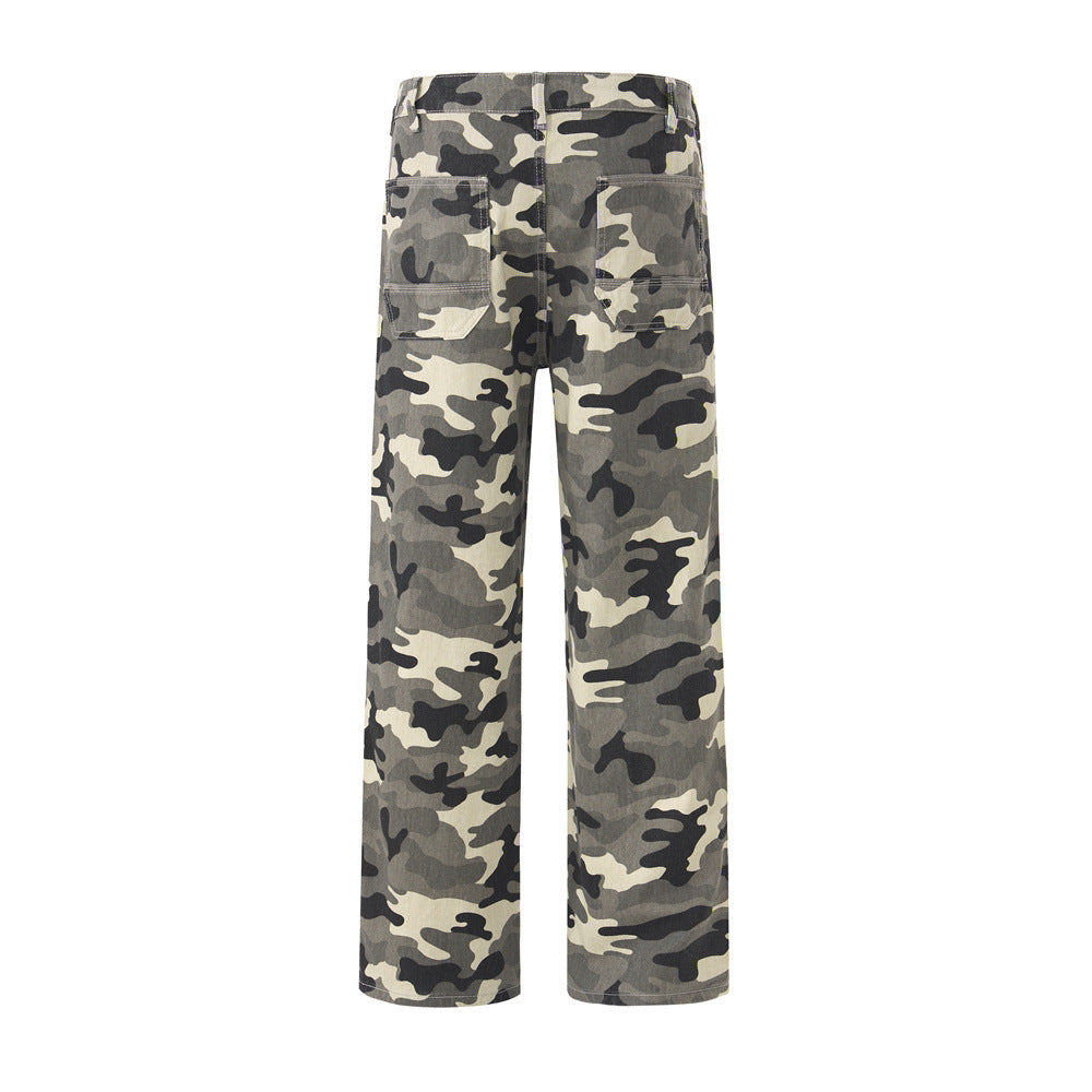 Vintage Men’s Camo Straight-Leg Cargo Pant
