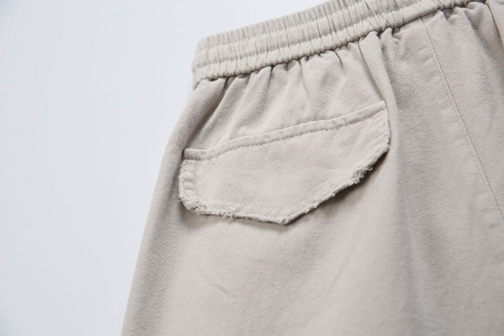 Multi-Pocket Loose Straight-Leg Drawstring Cargo Pants