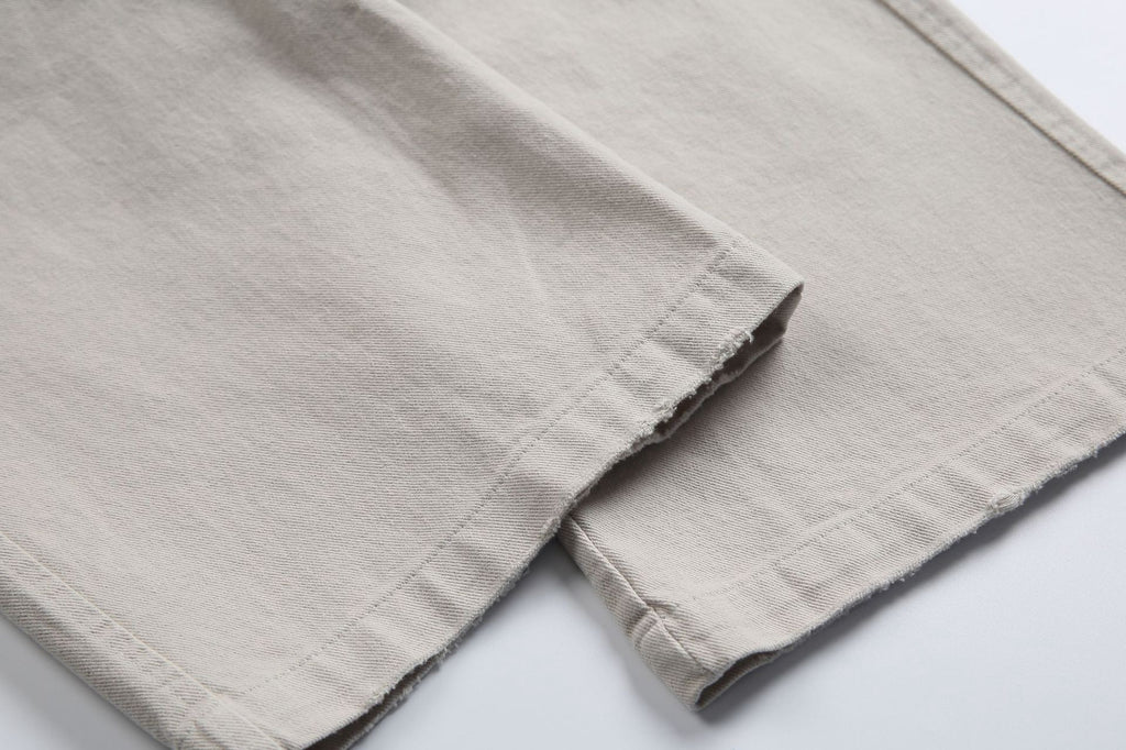 Multi-Pocket Loose Straight-Leg Drawstring Cargo Pants