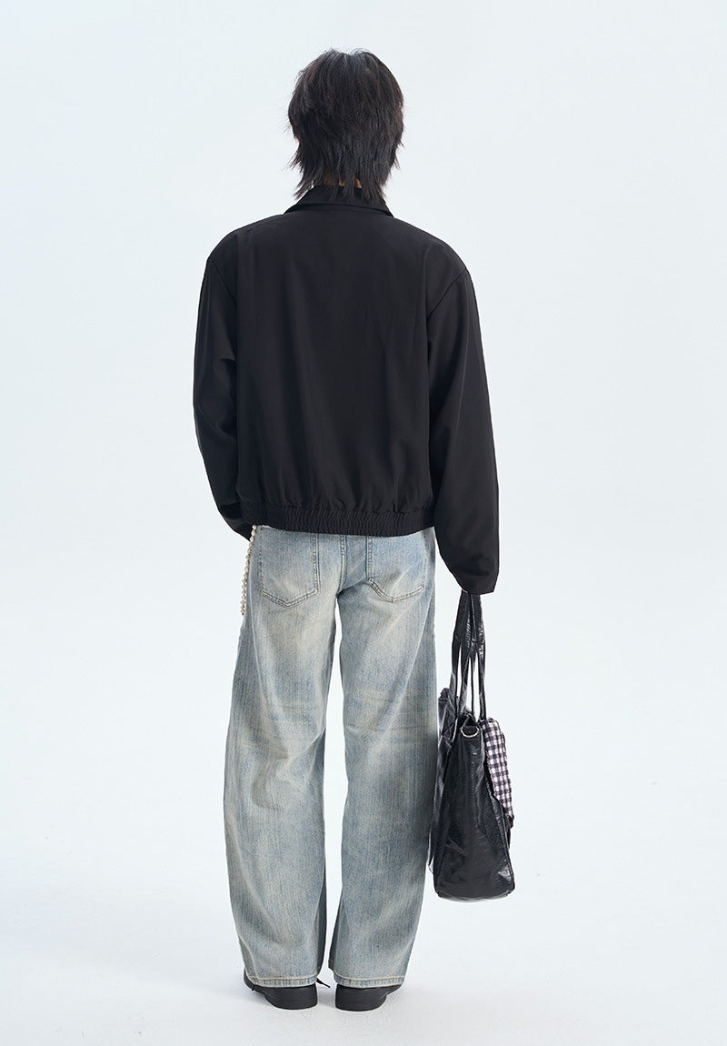 Vintage Washed Denim Jeans - Loose fit