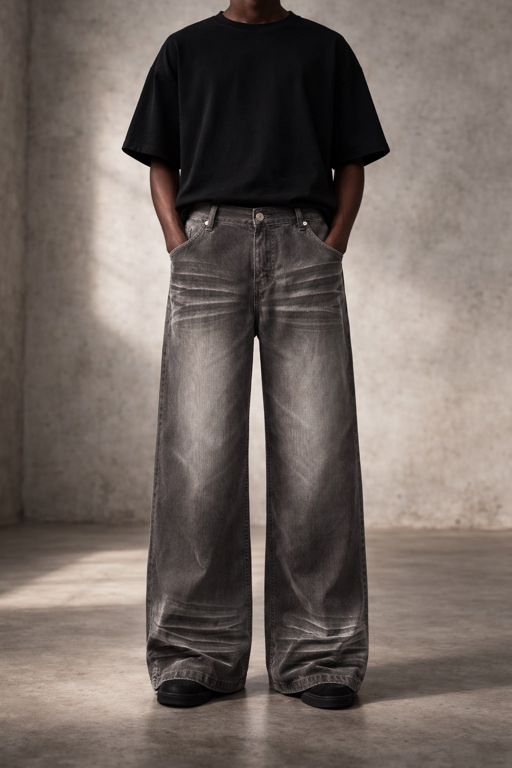 Grinding Distressed Corduroy Jean